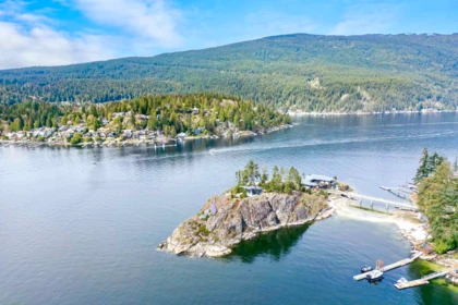 Aerial View of 4705 Belcarra Bay Road, Belcarra, BC