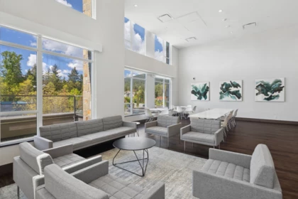 Aerial View of 403 2780 Valley Centre Avenue, North Vancouver, BC