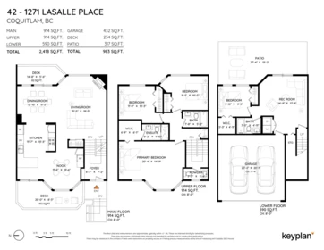 Playground / Recreational Area Near 42 1271 Lasalle Place, Coquitlam, BC