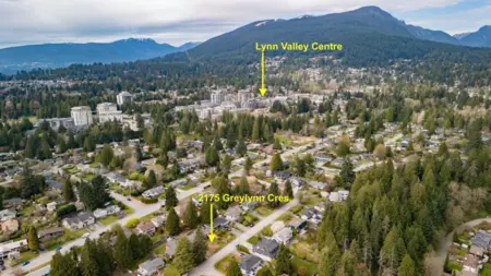 Aerial View of 2175 Greylynn Crescent, North Vancouver, BC