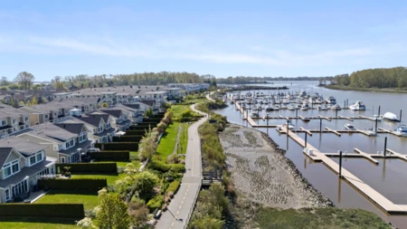 Aerial View of 14 5551 Admiral Way, Delta, BC