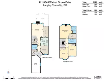 Aerial View of 111 9045 Walnut Grove Drive, Langley, BC
