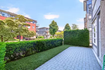 Outdoor Deck Photo of 109 5692 Kings Road, Vancouver, BC