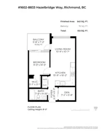 Backyard Photo of 1602 8833 Hazelbridge Way, Richmond, BC