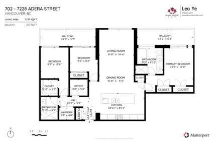 Aerial View of 702 7228 Adera Street, Vancouver, BC