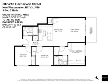 Aerial View of 507 218 Carnarvon Street, New Westminster, BC