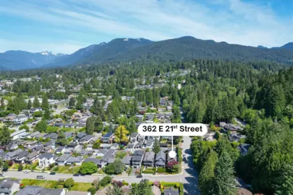Aerial View of 362 E 21st Street, North Vancouver, BC
