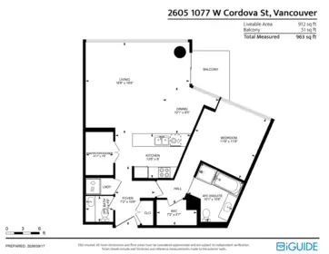 2605 1077 W Cordova Street, Vancouver, BC, Vancouver — Apartment/Condo for sale