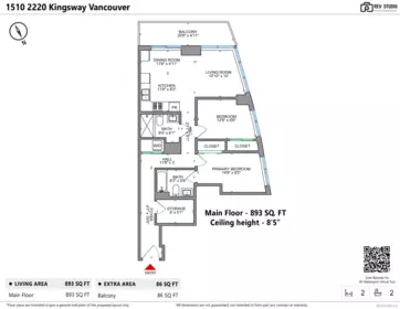 Outdoor Deck Photo of 1510 2220 Kingsway, Vancouver, BC