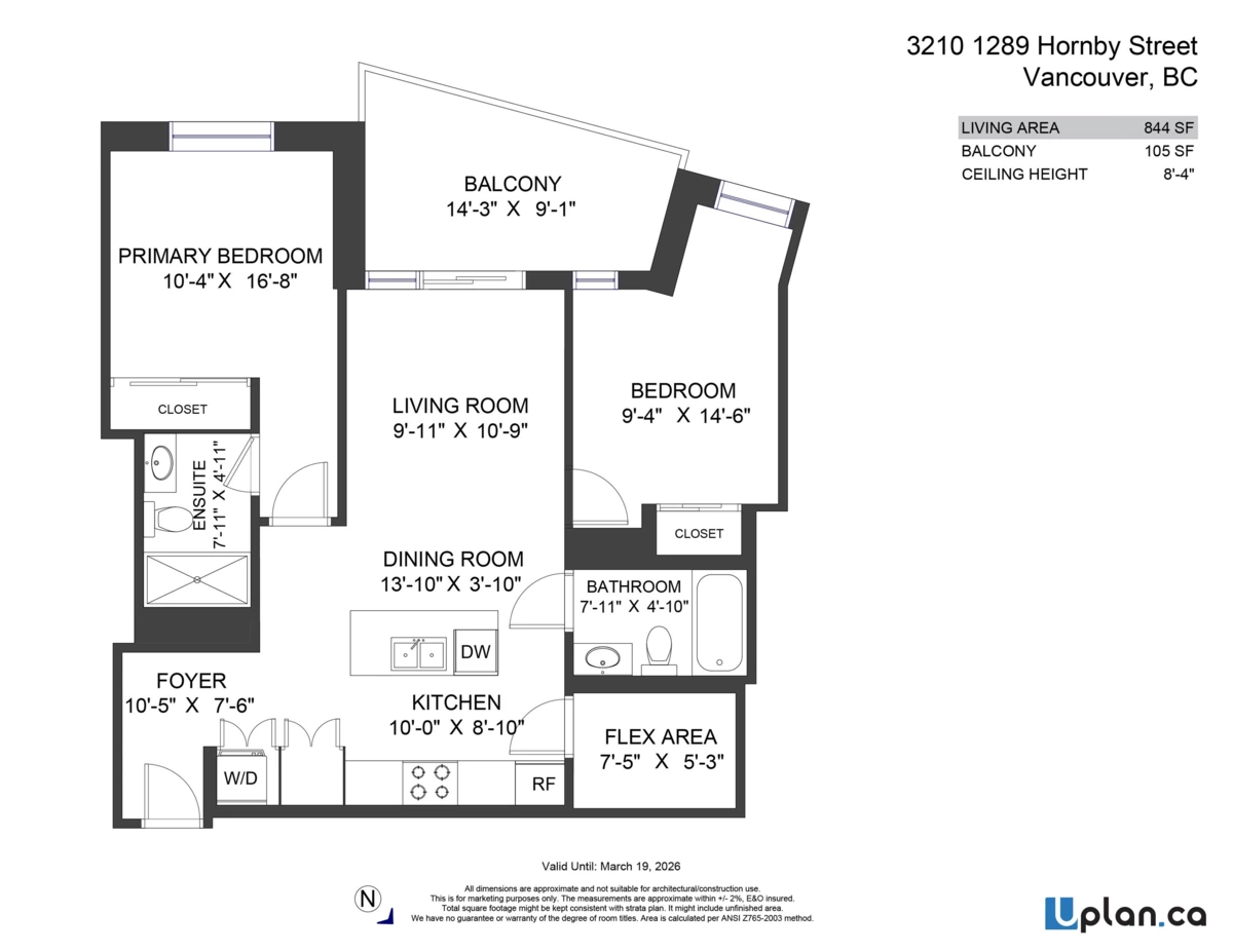 Aerial View of 3210 1289 Hornby Street, Vancouver, BC