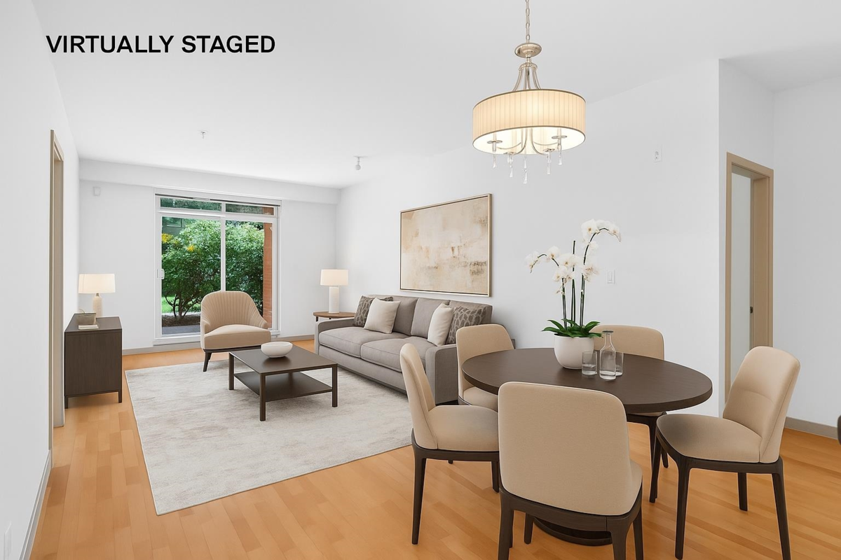 Living Room Photo of 111 100 Capilano Road, Port Moody, BC