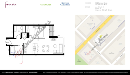 1203 1082 Seymour Street, Vancouver, BC, Vancouver — Apartment/Condo for sale