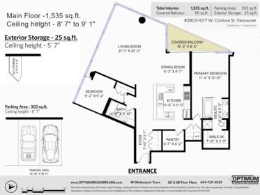 Entry Foyer Photo of 2803 1077 W Cordova Street, Vancouver, BC