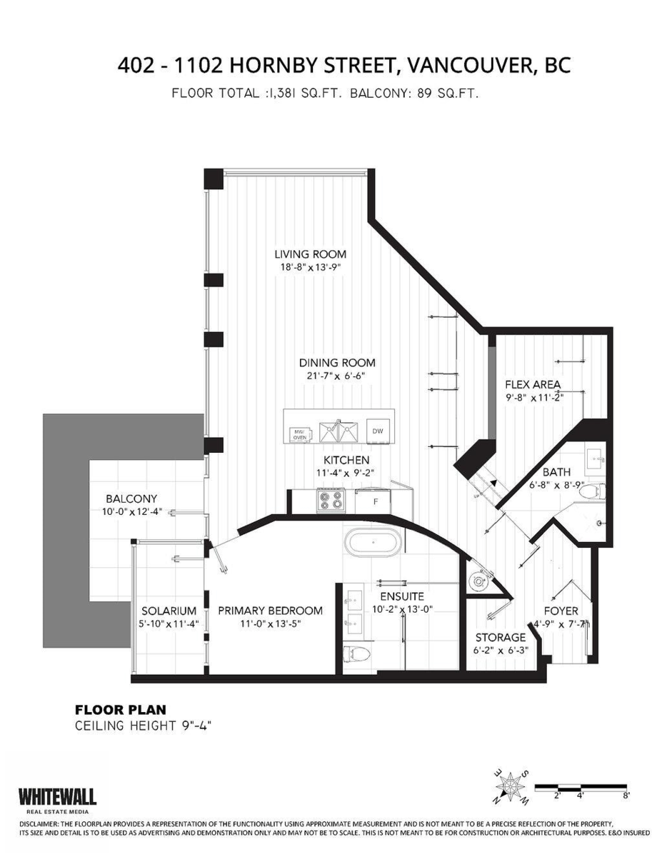 Entry Foyer Photo of 402 1102 Hornby Street, Vancouver, BC