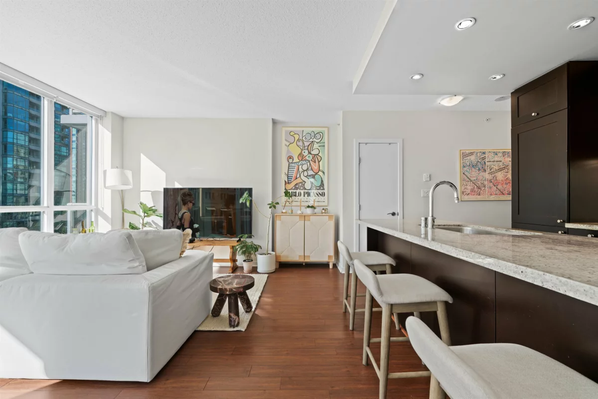 Kitchen Island Photo of 607 821 Cambie Street, Vancouver, BC