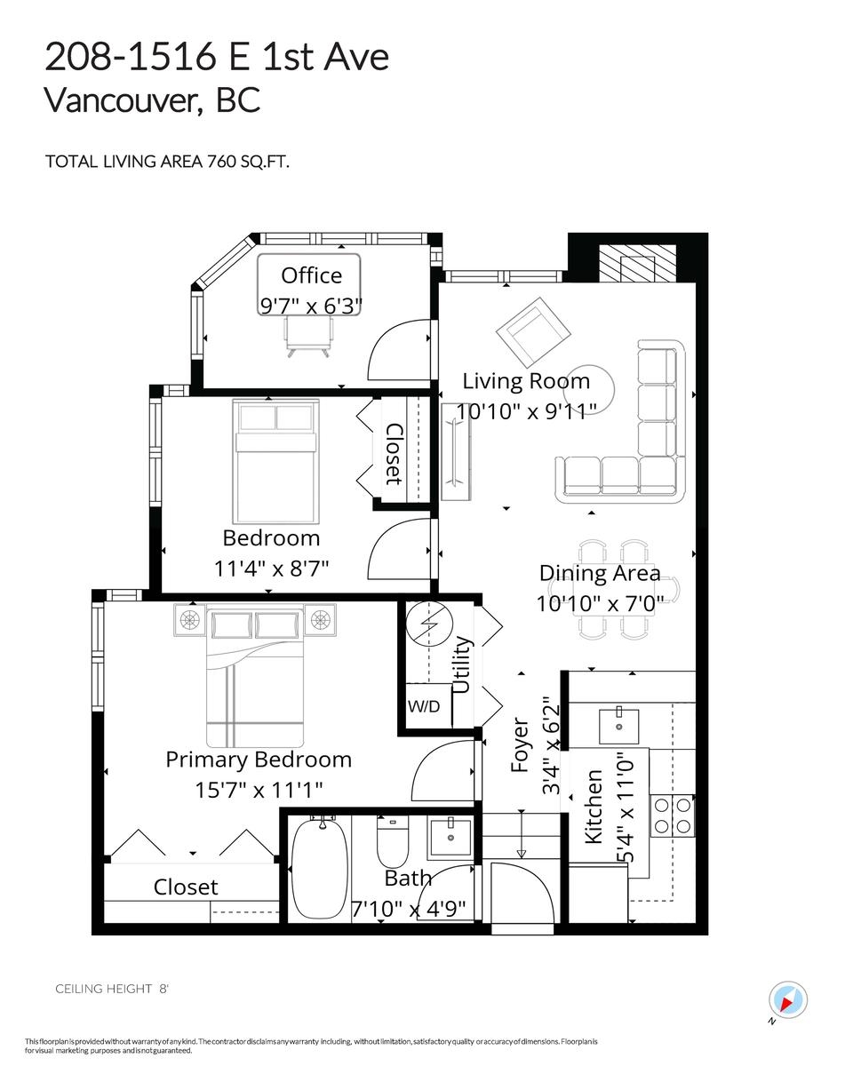 Mudroom Photo of 208 1516 E 1st Avenue, Vancouver, BC