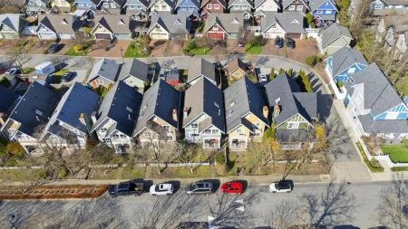 Aerial View of 133 Star Crescent, New Westminster, BC