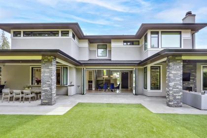 Aerial View of 4090 Sunnycrest Drive, North Vancouver, BC