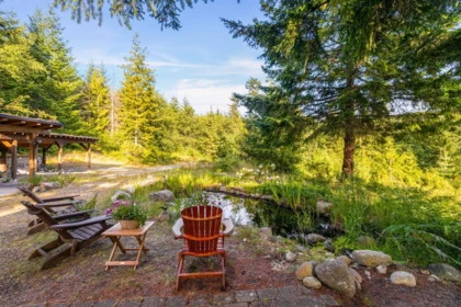 Aerial View of 1301 Sunset Road, Bowen Island, BC
