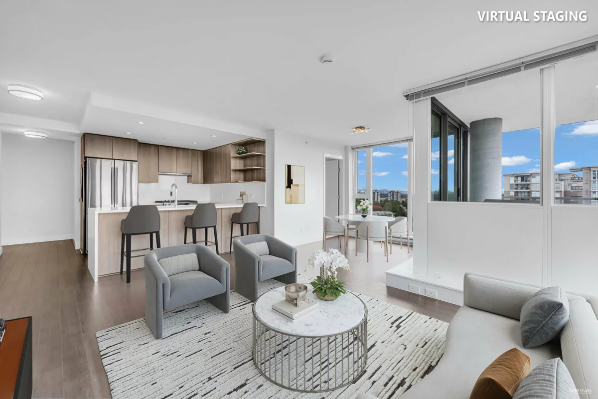 Living Room Photo of 1802 8288 Granville Avenue, Richmond, BC