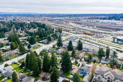 Aerial View of 1939 Westminster Avenue, Port Coquitlam, BC