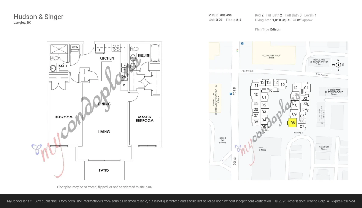 Exterior Rear Photo of B208 20838 78b Avenue, Langley, BC