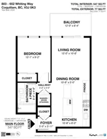 Aerial View of 803 652 Whiting Way, Coquitlam, BC
