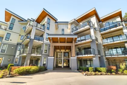 Aerial View of 202 5384 Tyee Lane, Chilliwack, BC