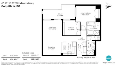Aerial View of 512 1152 Windsor Mews, Coquitlam, BC