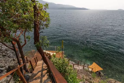 Aerial View of 1483 Webb Road, Bowen Island, BC