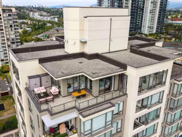 Aerial View of PH1 4182 Dawson Street, Burnaby, BC