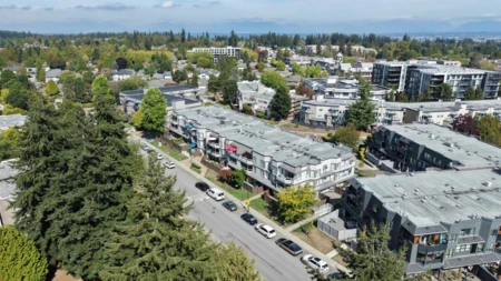Aerial View of 203 1840 E Southmere Crescent, Surrey, BC