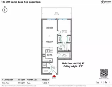 Basement Recreation Room Photo of 113 707 Como Lake Avenue, Coquitlam, BC