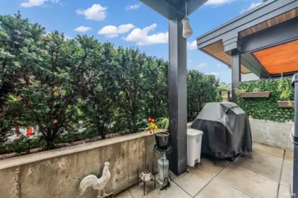Outdoor Deck Photo of 113 707 Como Lake Avenue, Coquitlam, BC
