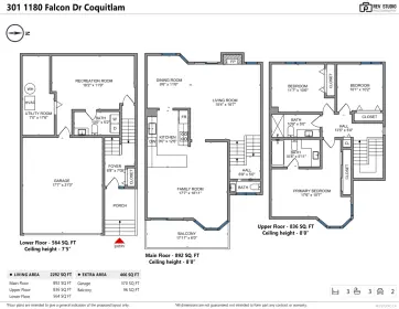301 1180 Falcon Drive, Coquitlam, BC, Coquitlam — Townhouse for sale