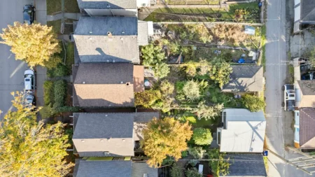 Aerial View of 858 Union Street, Vancouver, BC