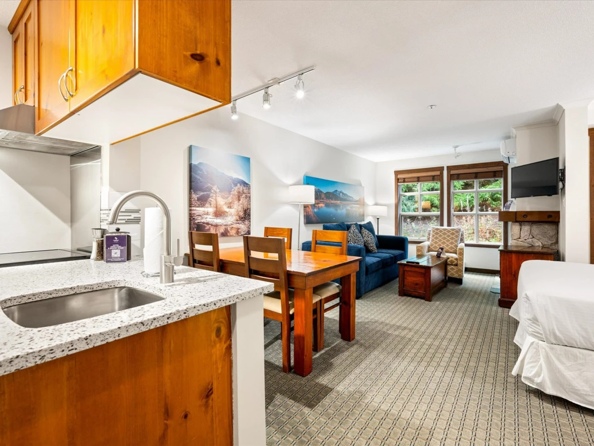 Dining Area Photo of 422 4899 Painted Cliff Road, Whistler, BC