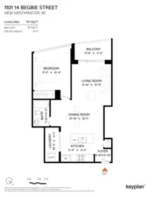 1101 14 Begbie Street, New Westminster, BC, New Westminster — Apartment/Condo for sale