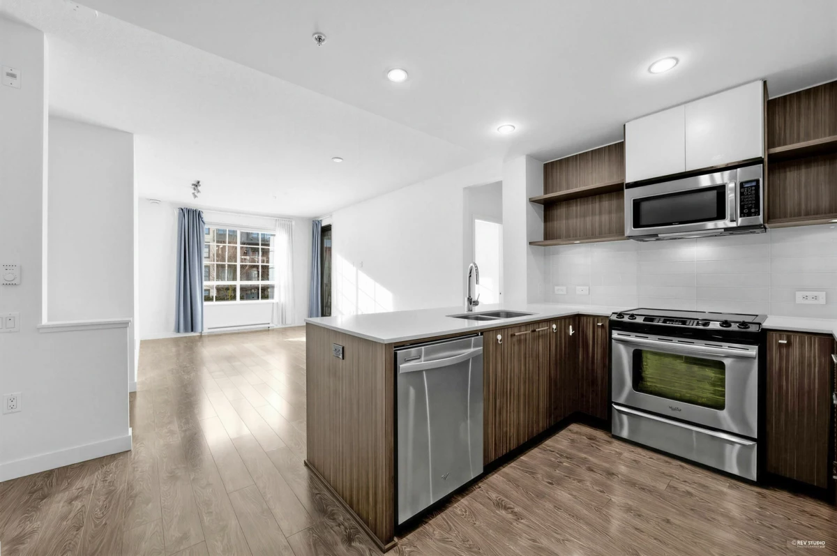 Kitchen Island Photo of 208 608 Como Lake Avenue, Coquitlam, BC