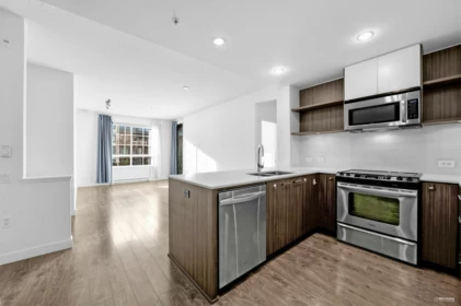 Kitchen Island Photo of 208 608 Como Lake Avenue, Coquitlam, BC