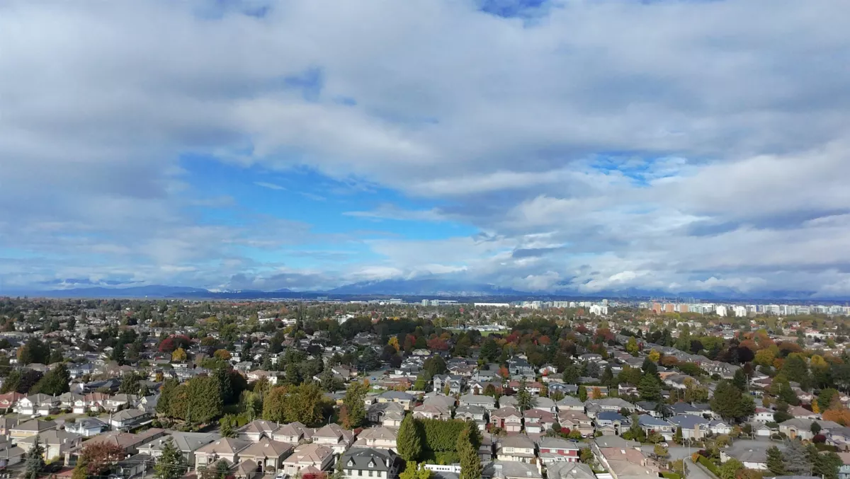 Aerial View of 6540 Juniper Drive, Richmond, BC