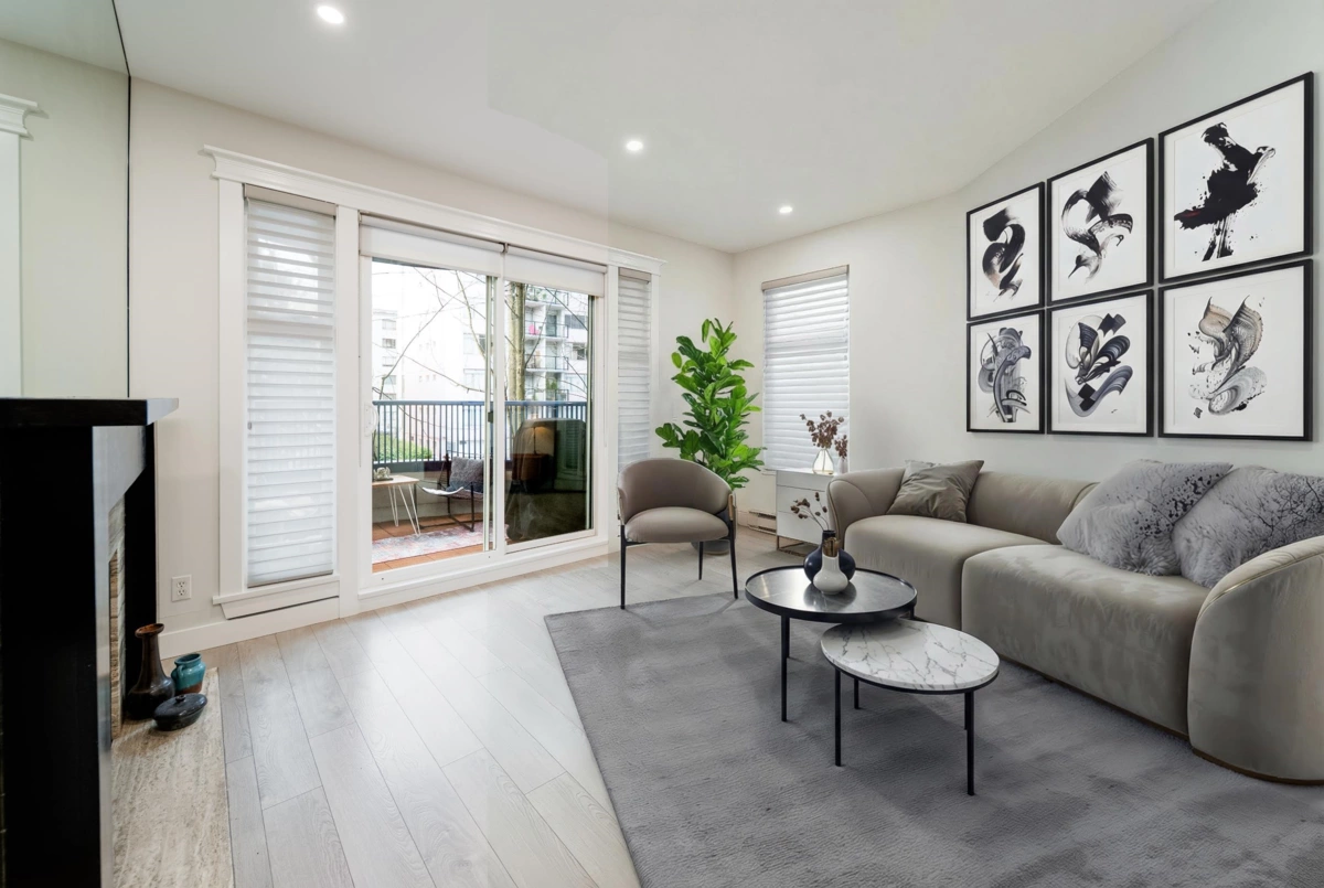 Living Room Photo of 212 1924 Comox Street, Vancouver, BC