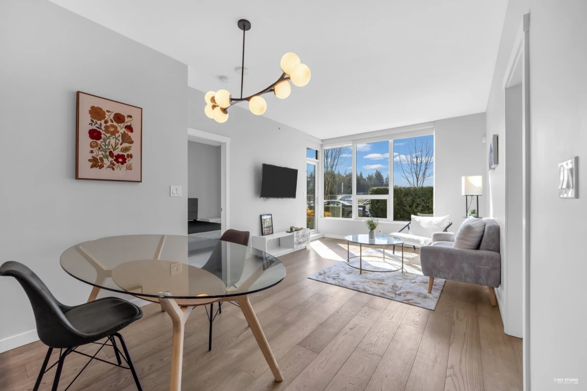 Living Room Photo of 107 5687 Gray Avenue, Vancouver, BC