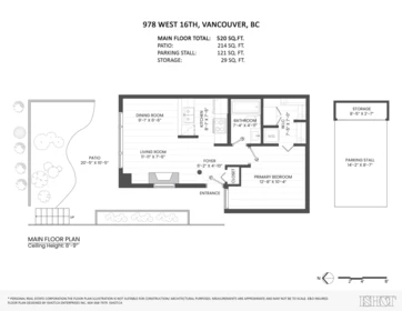 Outdoor Patio Photo of 978 W 16th Avenue, Vancouver, BC