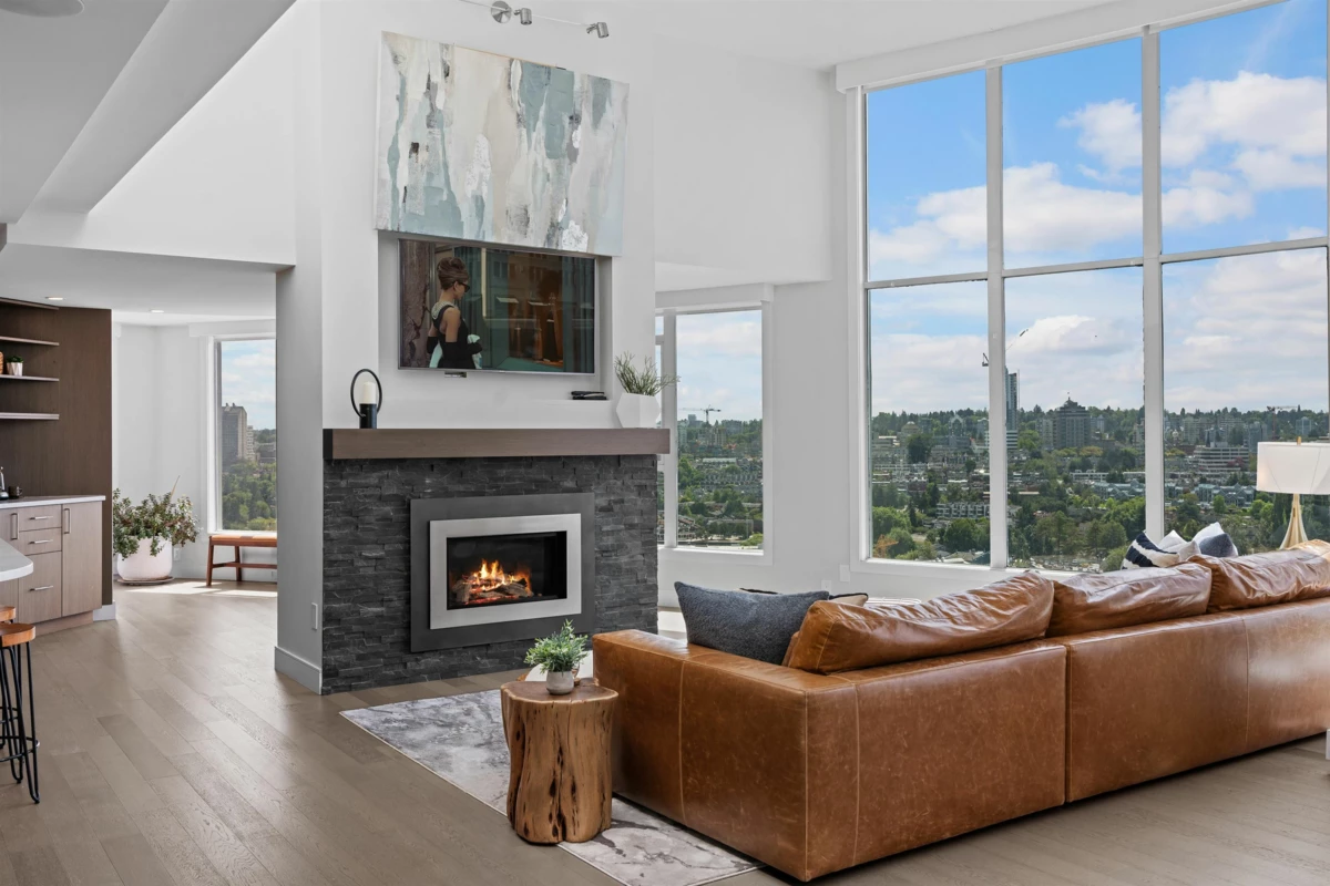 Living Room Photo of 2403 1500 Howe Street, Vancouver, BC