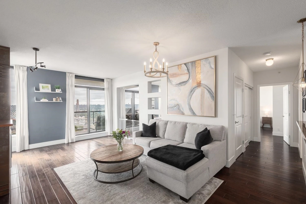 Living Room Photo of 1603 11 E Royal Avenue, New Westminster, BC