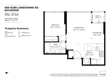 Primary Bedroom Photo of 606 8280 Lansdowne Road, Richmond, BC