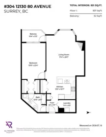 Outdoor Patio Photo of 304 12130 80 Avenue, Surrey, BC