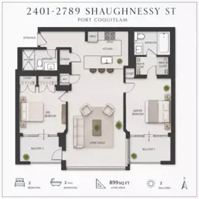 Aerial View of 2401 2789 Shaughnessy Street, Port Coquitlam, BC