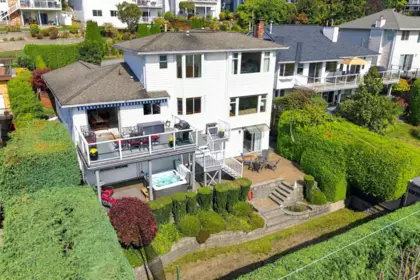 Aerial View of 3950 Sparrow Lane, North Vancouver, BC